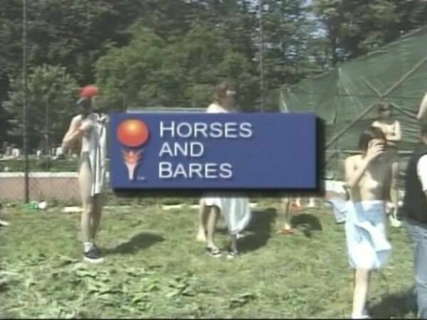Naked riding - nudists on a farm for breeding horses [Pure naturism]