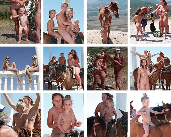 Purenudism - horse walk of nudists [Pure naturism]